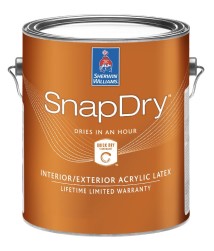 Lata de pintura-SnapDry Semi Gloss Door and Trim Paint Semi Gloss Extra White