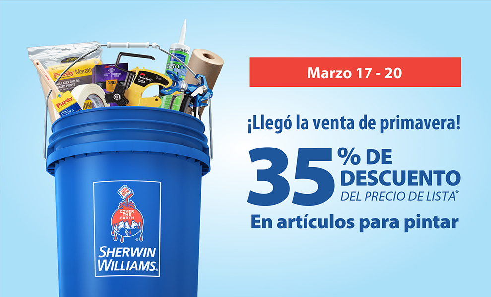 SW Venta Blue Bucket de primavera SherwinWilliams